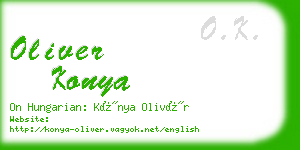 oliver konya business card